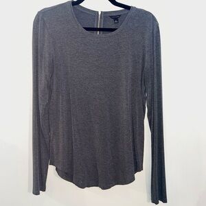 Ann Taylor Charcoal Long Sleeve Top